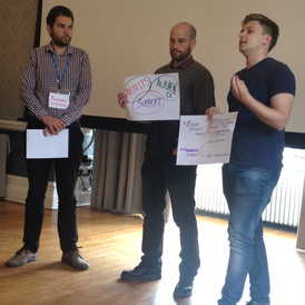 Bogdan and his team at the Sandpit