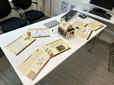 The smart home sensors model with information sheets
