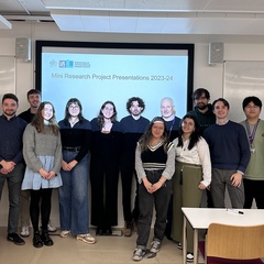 MRes students after the mini-research project presentations
