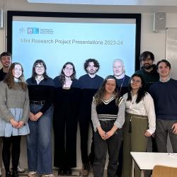 MRes students after the mini-research project presentations